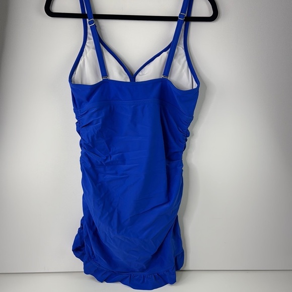 Nygard Black Label Blue One-Piece Swimsuit with Skirt - Picture 2 of 11
